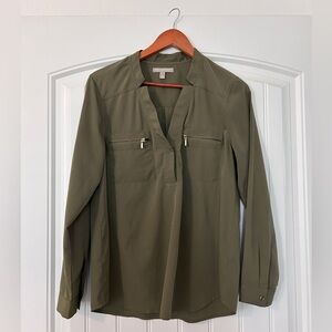 Banana Republic Green Oversized Blouse - small